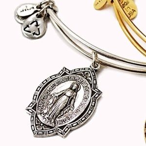 RARE Silvertone Mary Alex and Ani bracelet